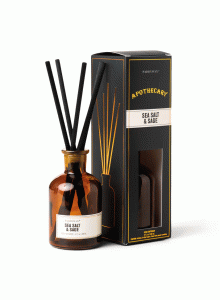 APFD0309EU Apothecary 88ml Amber Glass Diffuser - Sea Salt and Sage